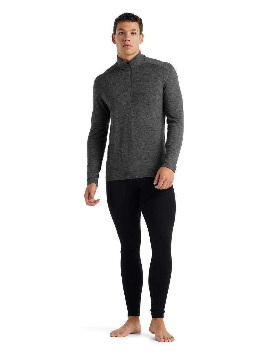 Icebreaker Merino 260 Tech Long Sleeve Half Zip Thermal Top Miesten Base Layers Harmaat | FI 1386ILHS